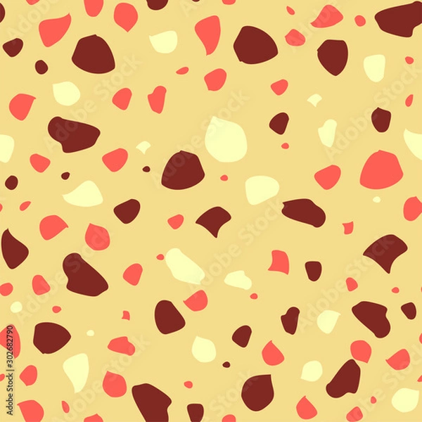 Fototapeta Seamless pattern with texture of marble chips