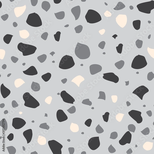Fototapeta Seamless pattern with texture of marble chips