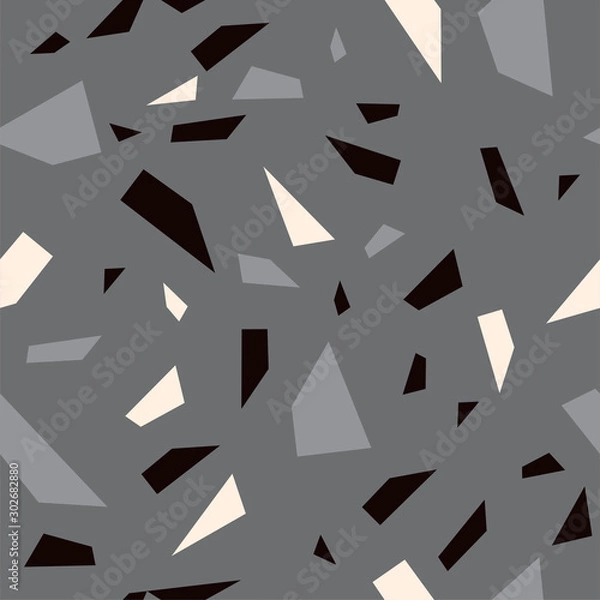 Fototapeta Seamless pattern with texture of marble chips