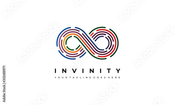 Obraz Colorful Infinity Logo - Infinite Line vector