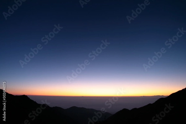 Obraz 常念小屋前から見える朝焼け