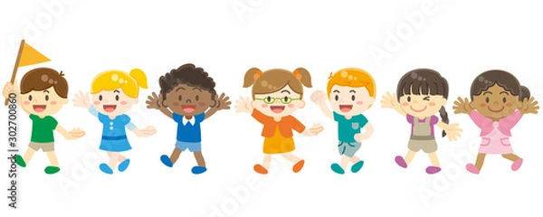 Obraz 世界の子供達の行進　主線なし