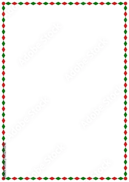 Obraz Vector Christmas A4 Page Border