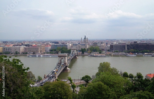 Obraz Cityscape in Budapest. View from above.	