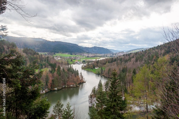 Obraz Río en bosque de otoño