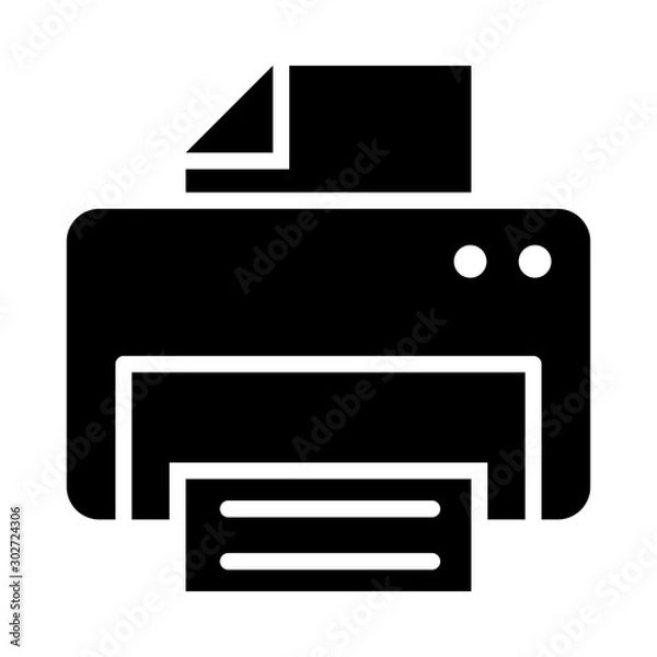 Obraz Printer Vector illustration. Quality design element Glyph Style. Editable stroke.