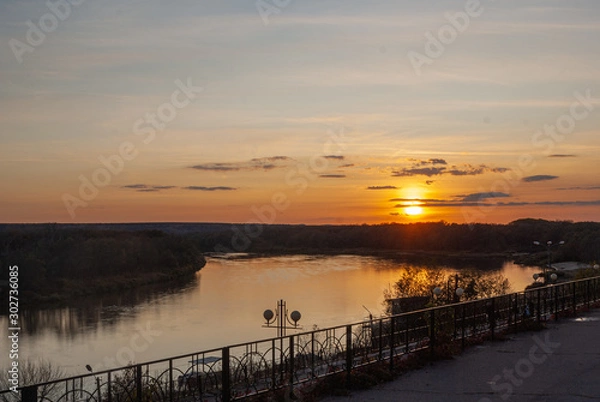Obraz sunset on the don river