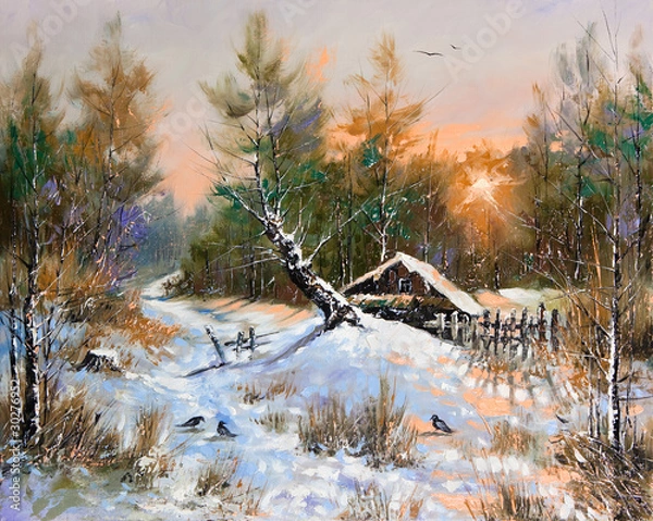Obraz Rural winter landscape