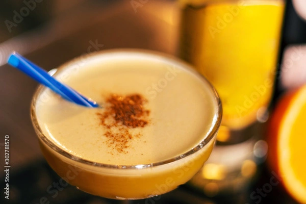 Obraz alcohol drink with coffee creme 