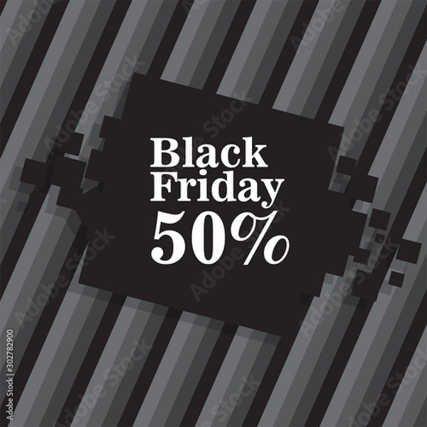 Fototapeta Black friday label with text - Vector illustration
