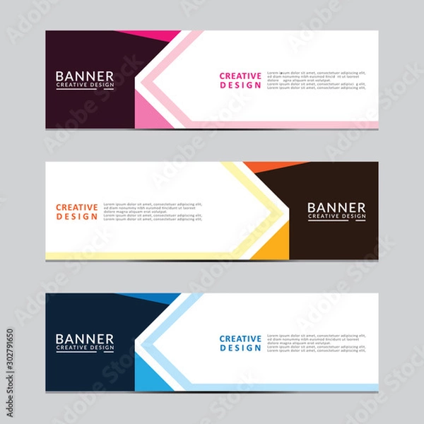 Obraz Vector abstract geometric design banner web template. Modern design. Vector illustration