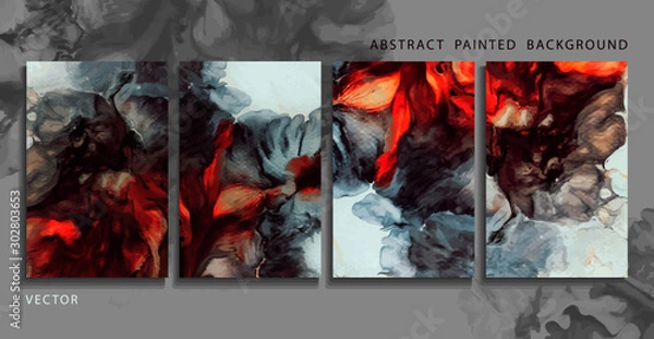 Fototapeta Trend vector.Used design presentations, print,flyer,business cards,invitations, calendars, sites, packaging.  Liquid marble. 