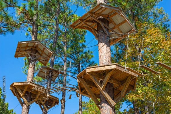 Obraz Zip Line Platforms - close-up 