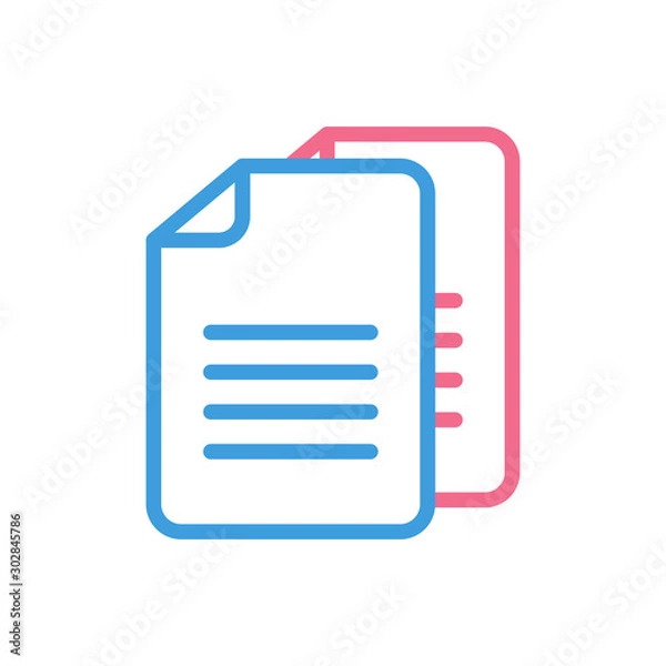 Obraz Paper File icon, modern flat design color sign vector