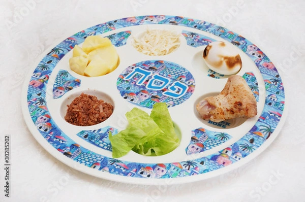 Fototapeta Passover seder plate