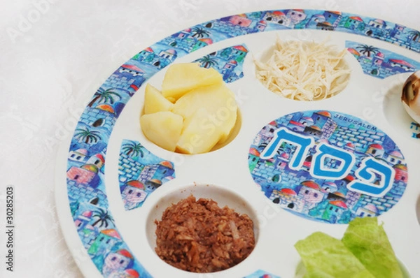 Fototapeta passover seder plate
