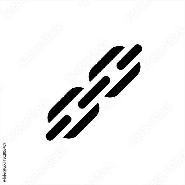 Fototapeta Chain icon in trendy flat style isolated on background. Chain icon page symbol for your web site design Chain icon logo, app, UI. Chain icon Vector illustration, EPS10.