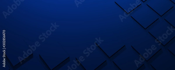Obraz 3D ILLUSTRATION ABSTRACT blue DESIGN WITH EMPTY SPACE FOR TEXT, SQUARE DESIGN FOR WALLPAPER, square DESIGN, BACKGROUND