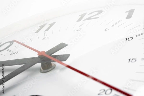 Fototapeta Broken And Dirty Old Clock Face