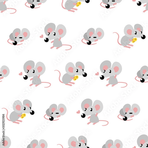 Fototapeta Mouse pattern on white background