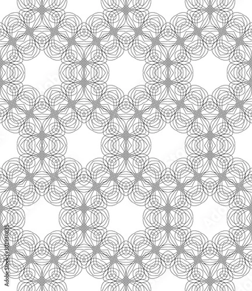 Fototapeta Geometric geo pattern seamless hexagon form abstract background vector illustration