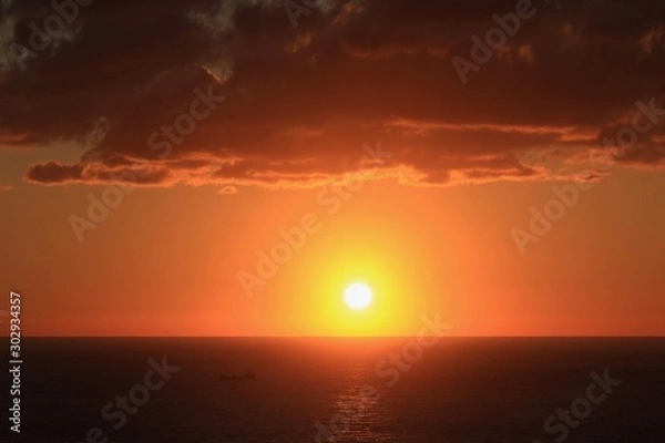 Fototapeta 南伊豆町　あいあい岬の夕陽　