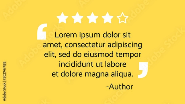 Fototapeta Five Star Testimonial