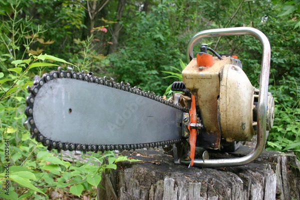 Fototapeta old chainsaw