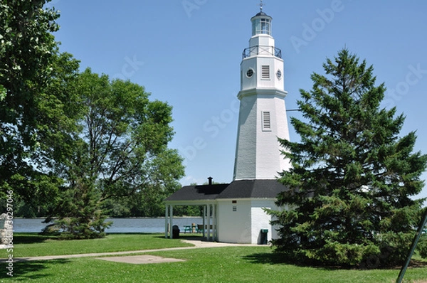 Obraz White Brick Lighthouse
