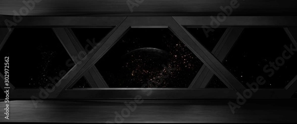 Fototapeta Space environment, ready for comp of your characters.3D rendering