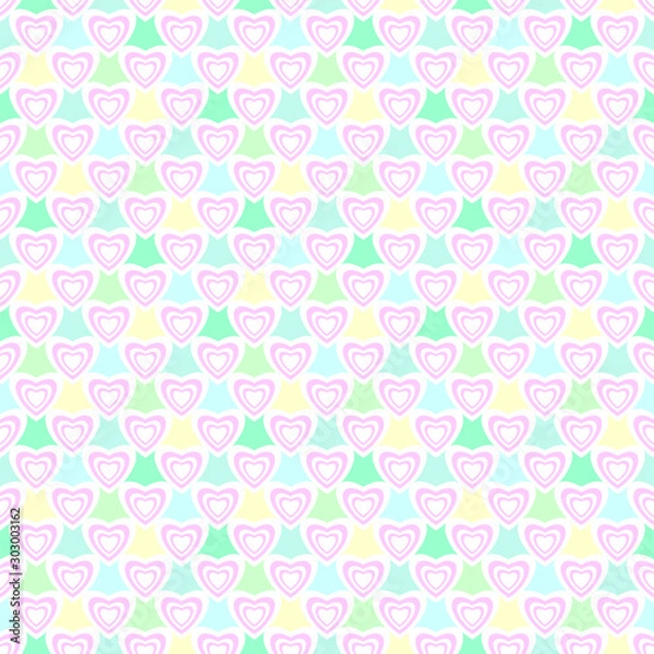Fototapeta Seamless hearts pattern.
