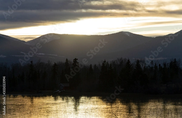 Obraz Sunset Lake Rays