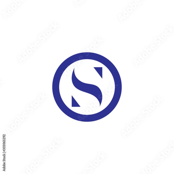Fototapeta S Wave Logo Template vector symbol