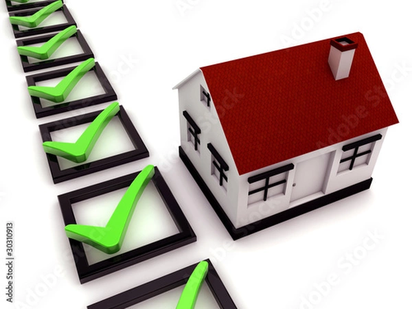 Obraz check list house