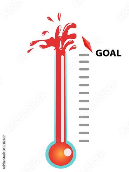Obraz goal thermometer