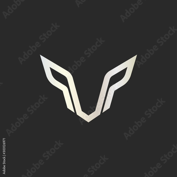 Obraz Symbol Face Wolf Predator. Wolf Logo Design