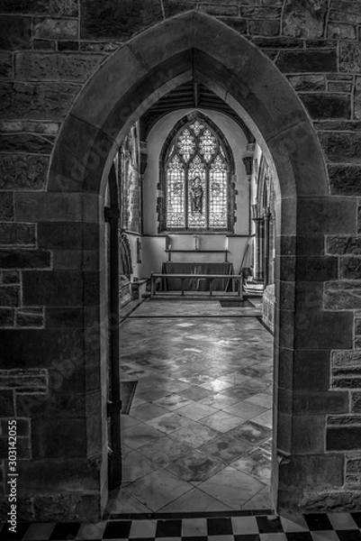 Fototapeta St. David's Cathedral (Detail) Black & White