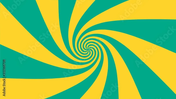 Obraz Vector - Yellow and green abstract vortex background.Bursting,Radial,radiating pattern