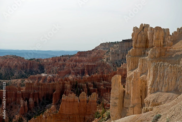 Obraz Bryce Canyon overlook with red hoodoos
