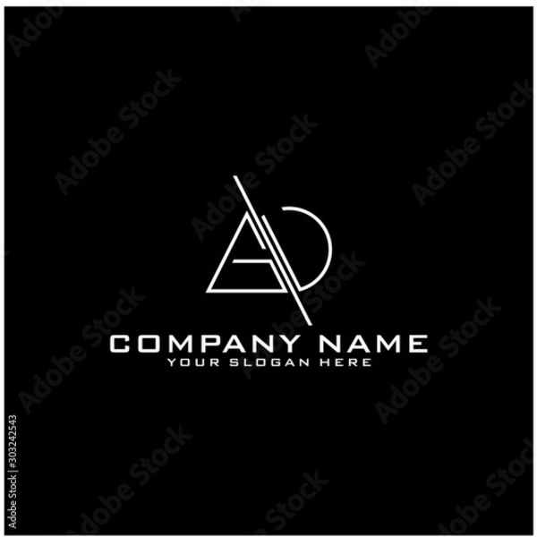 Fototapeta Letter GU logo icon design template elements