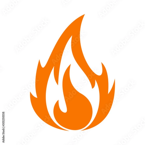 Obraz fire flame icon vector design symbol