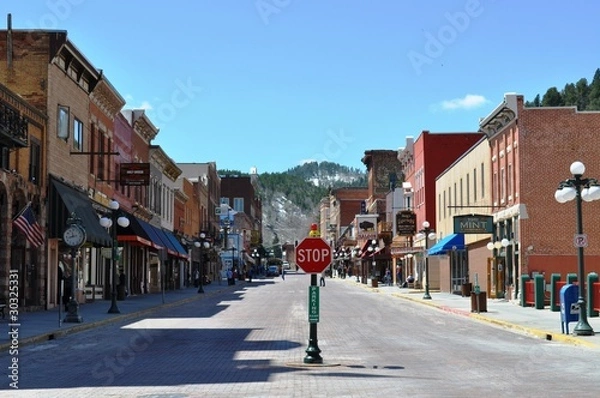 Obraz Deadwood stop sign street view