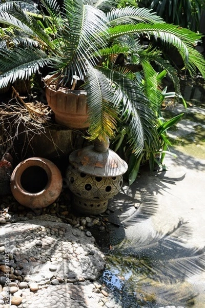Obraz christmas tree with burning candle