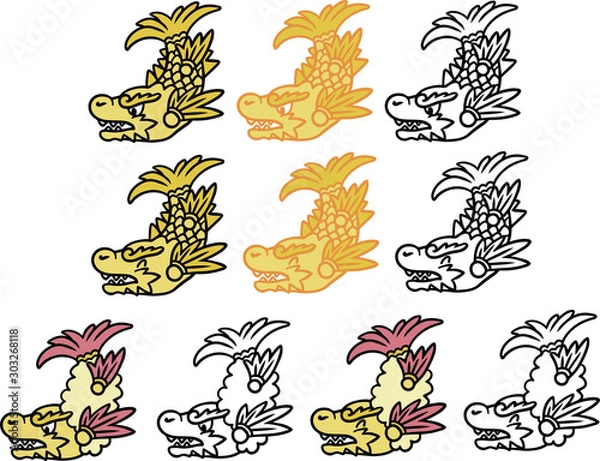 Obraz シャチホコのイラストセット