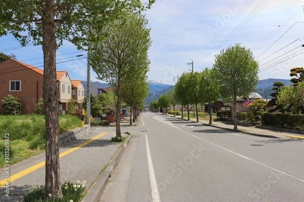 Obraz 小町屋駅前の市場大通り（長野県駒ヶ根市）