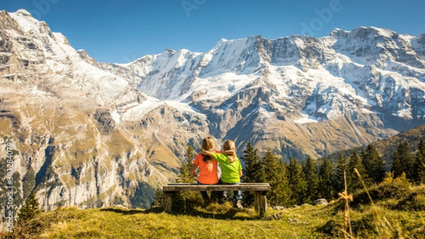 Obraz Wandern mit Kindern