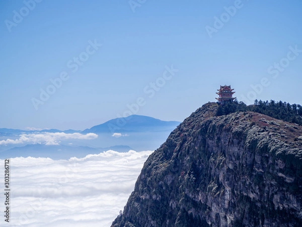 Obraz 世界遺産 峨眉山 中国四川省 中国三大霊山 仏教聖地