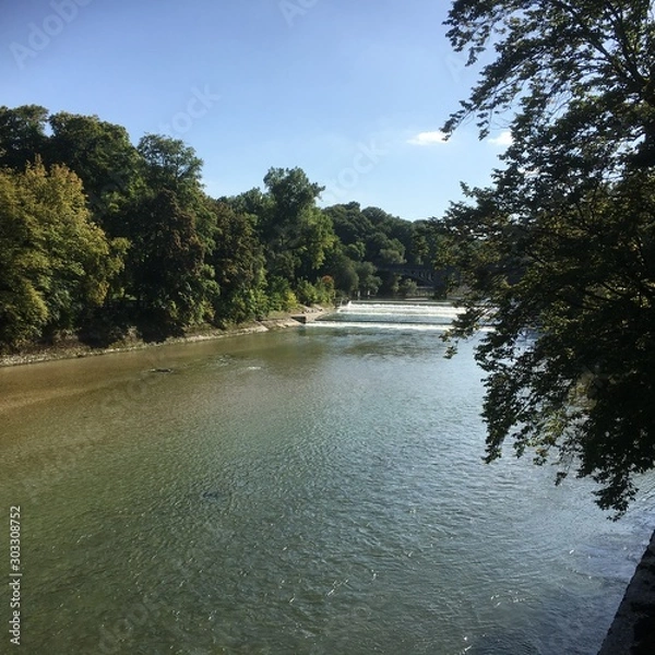 Obraz river in the park
