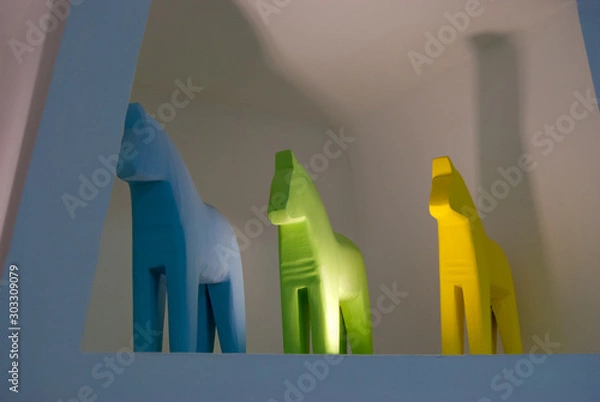 Obraz Colorful toy figures of horses