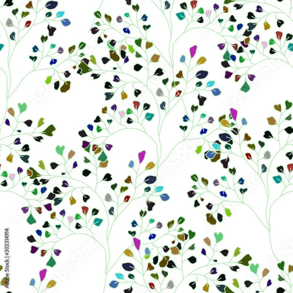 Fototapeta Floral seamless texture, endless pattern. Seamless pattern can be used for wallpaper and textile, pattern fills, web page background, surface textures